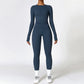 2PCS Seamless Yoga Set Women Workout Set Sportswear Gym Clothing Fitness Long Sleeve Crop Top High Waist Leggings Sports Suits