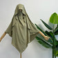 Cape Khimar with Niqab Straps Jazz Crepe Triangle Islamic Muslim Women Wholesale Ramadan Tie Back Prayer Hijab