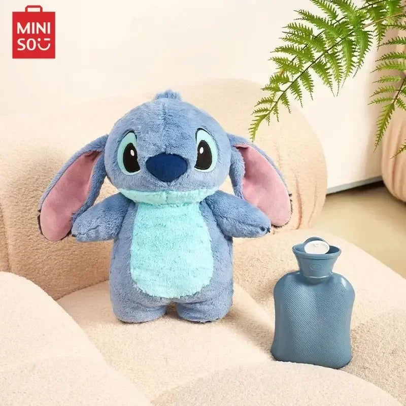 MINISO Disney Kawaii Stitch Anime Winter Extra Large  Cute Hot Water Bottle Home Water Filling Hand Warmer Holiday Gifts