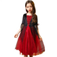 Halloween Costume for Kids Halloween Fantasy Vampire Costume Girls Long Tutu Dress Kids Carnival Outfit Gothic Feather Clothes