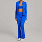 3PCS Women's Seamless Yoga Sets Sports Jackets Bra Flared-pants Suits Slim Fit Hip-Lifting Tracksuits Fitness Gym Workout Sets