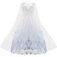 Disney Elsa Princess Dress For Girl White Printed Long-Sleeved Lace Dress Festive Party Gift Set Frozen Dress Fire Spirit Olaf