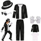 Michael Jackson Kids Clothes Halloween Cosplay Birthday Party Dance Performance Children's Costume Pop Star Boys Girls Outfits