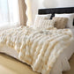 1 PC Faux Rabbit Fur ,Luxury Soft, Warm Bubble Blanket, | Cozy Throw for Bedroom, Guest Room, Living Room,4lb