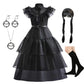 Girls Halloween Cosplay Costume Dress Movie Kids Gothic Dancing Vestidos Party Outfits Dress
