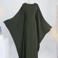 Ramadan Eid Soft Crepe Khimar Batwing Abaya Dubai Islam Muslim Modest African Dresses For Women Kaftan Kebaya Robe Femme Musulma