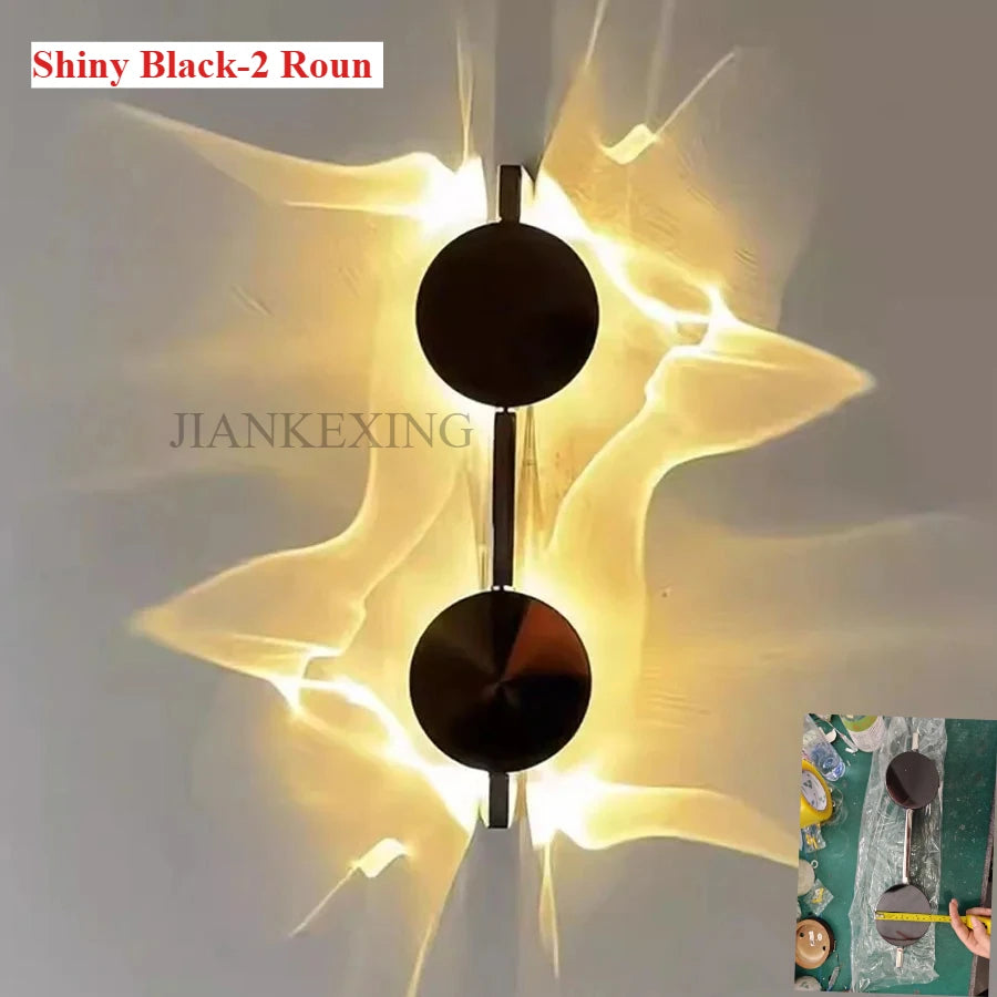 Creative Art Corrugated LED USB Rc and Wiring Wall Lamps Bedroom Bedside Shadow  Sconces Aisle Porch Corridor Atmosphere  Light