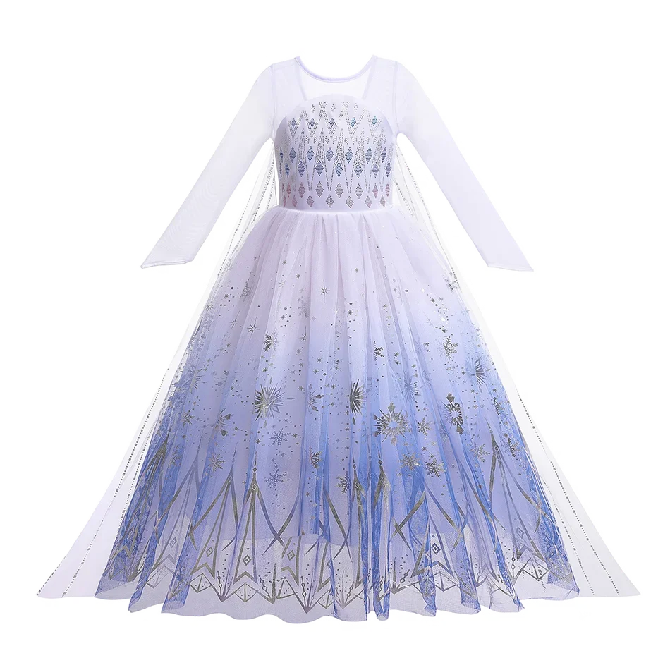 Girl Elsa Anna Dress Princess Costume Snow Queen Dress Baby Halloween Ariel Carnival Clothes Kids Cosplay Clothes Party Clothing