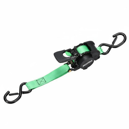 Automatic-Retracting Strap Cargo Tape Freight Strap Luggage Load Cargo Tape Belts Ratchet for Car Motorcycle Trailer