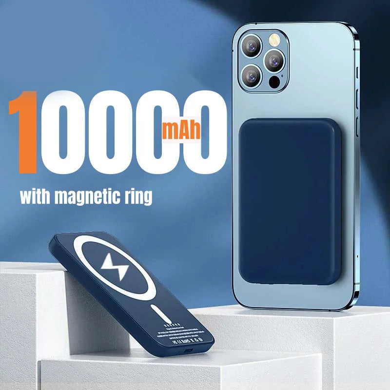 50000mah Wireless Magnetic Power Bank Pd 22.5w Portable Fast Charging External Spare Battery Pack For iphone Samsung Xiaomi