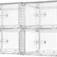 4 Pack Clear Stackable Storage Drawers 15QT, Easily Assemble Closet Organizers,Plastic Storage Bins for Bathroom,Cabinet,Kitchen