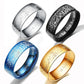 Trendy Titanium Steel Quran Messager Rings Muslim Religious Islamic Words Men Women Vintage Bague Fashion Ring