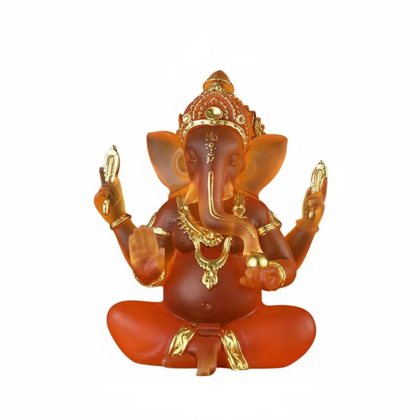 Elephant Deity Statue Statue Colored Glaze Effect Indian Elephant God Idol Resin Elephant Deity Statue Statue High-Quality