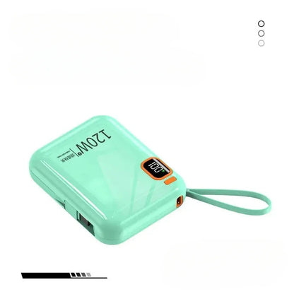 100000mAh 120W Portable Power Bank High Capacity Cable Two-way Fast Charging Mini Powerbank For Xiaomi IPhone Samsung ﻿2025 New