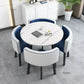 Nordic Round Dining Tables Set for Dining Room Furniture Kitchen Dining Table Set with 4 Chairs Home  Light Luxury Center Tables