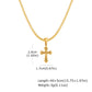 Hip Hop Cross Necklace for Men Women,50/55/60cm Stainless Steel Chic Cross Pendant,Christian Classic Jewelry Gifts