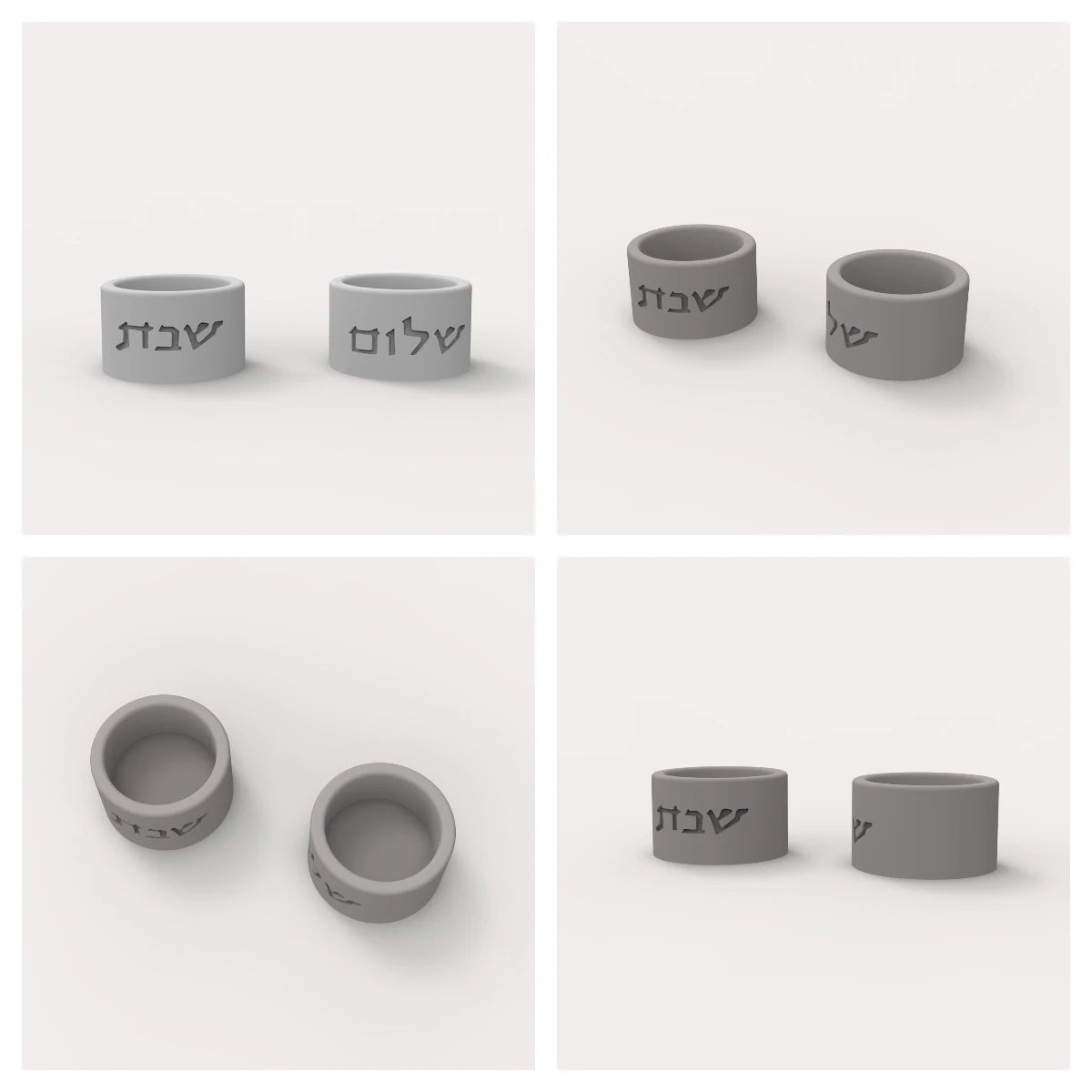 Silicone Mold For Shabbat Candle Holders Set,Handmade Concrete  Jewish Tealight Holders | Shabbat Candlesticks Gift Molds