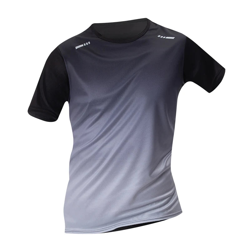 1/4 Pcs Men's Summer Fashion Printing Quick-drying Short-sleeved Youth Leisure Sports Fitness Breathable Top Middle-aged Loose T