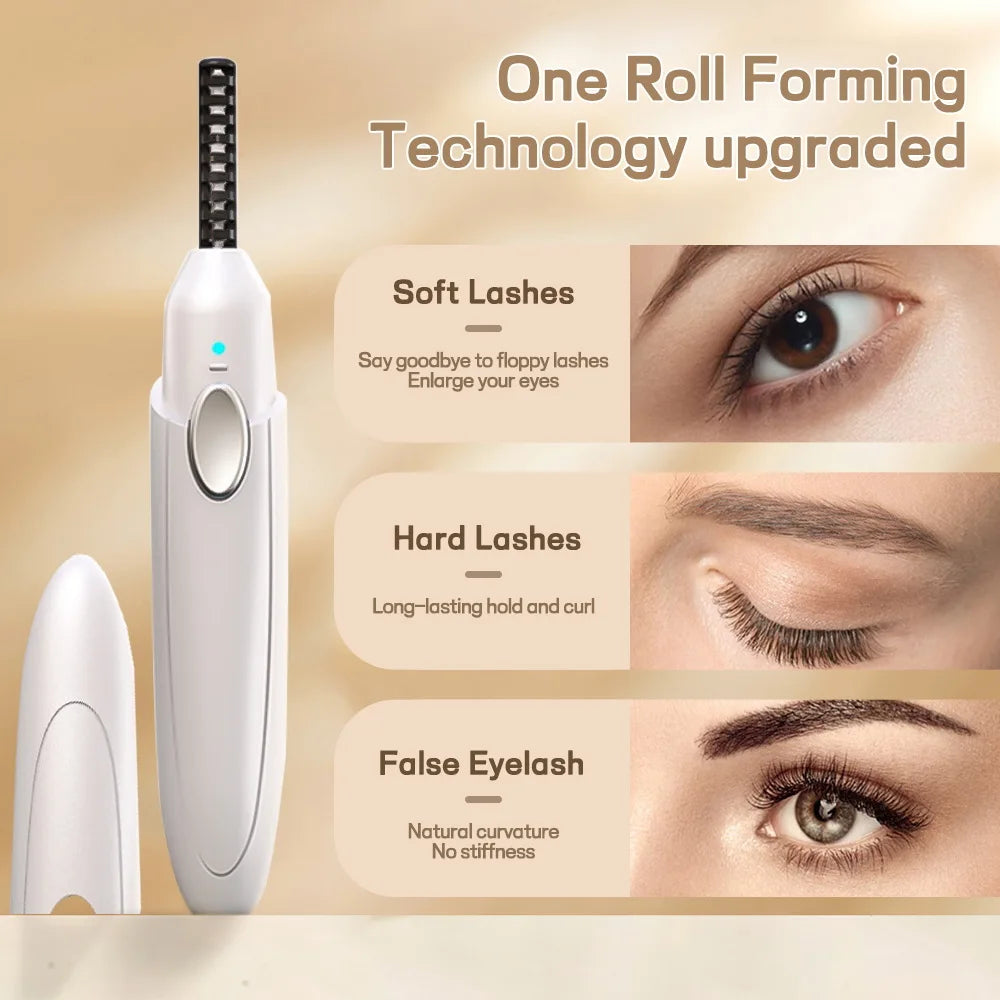Electric Eyelash Curler with Three Adjustable Levels Portable Heating and Curling Suitable for Daily Makeup Tools