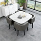 Nordic Round Dining Tables Set for Dining Room Furniture Kitchen Dining Table Set with 4 Chairs Home  Light Luxury Center Tables