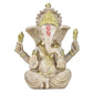 Hindu Ganesha Buddha Elephant Statue Golden Sandstone Ganesha Figurine Tabletop Decoration Ornament Elephant Figurine Home Decor