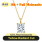 PureNew 1-5ct Classic Full Moissanite Necklace For Women S925 Silver Plated 18k Gold D Color VVS1 Women's Moissanite Chain Gift