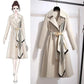 Women's Long Coat Spring Autumn Loose Fashionable Slimming Large Size Casual Outerwear Elegant Lady Jacket Trendy