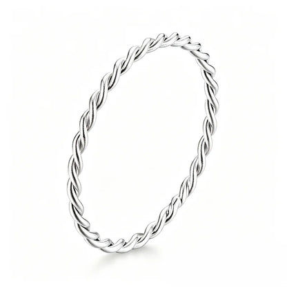 WOSTU Wedding Band Rings for Women 925 Sterling Silver AAA Zircon Stackable Engagement Crossed Rings Simple Jewelry Party Gift