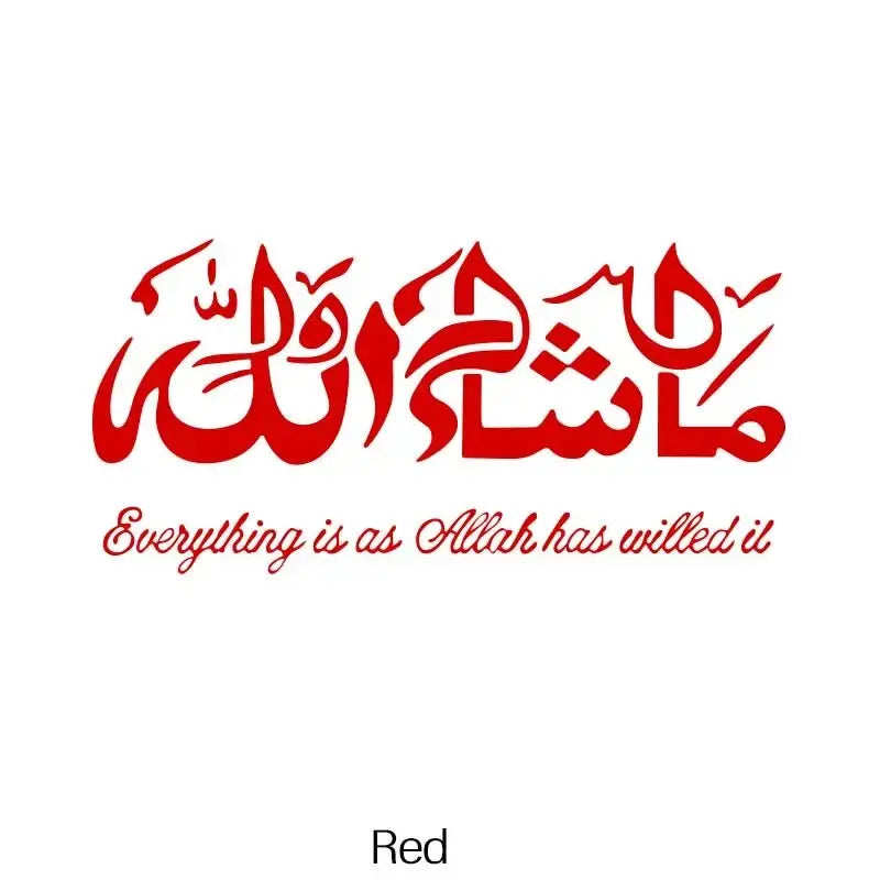 Masha Allah Art Creative Car Stickers Vinyl Decal Sticker Calligraphy Muslim Mural Wall Decor Sticker