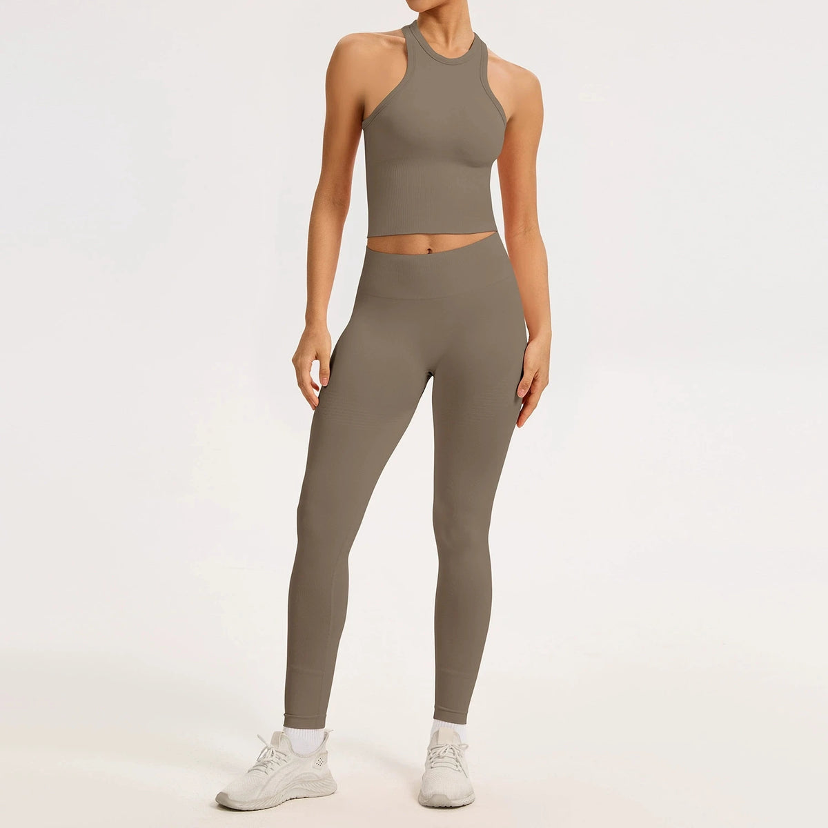 2/3PCS Yoga Set Women Gym Long Sleeve Sports Suits Fitness Bra Crop Top Workout Clothes Female Solid Seamless Legging Sportswear