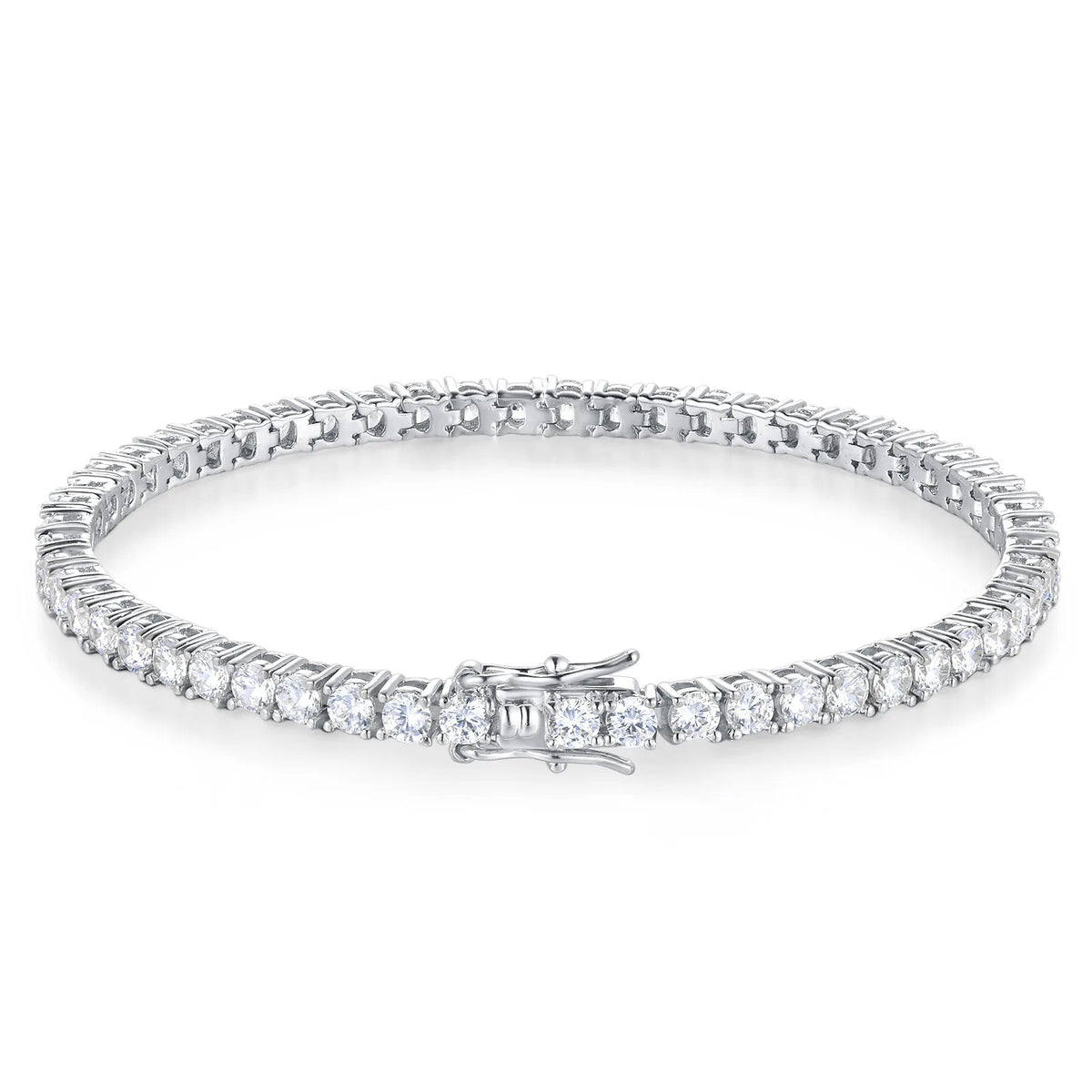 Factory Price D VVS1 Moissanite Tennis Bracelet 925 Sterling Silver Single Row Classics with GRA Bracelets for Women Man Jewelry