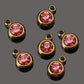 20pcs 6mm Stainless Steel Rhinestone Beads Gold Color Crystal Charms Pendants for Necklace Bracelet Jewelry Making Charm DIY