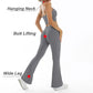 Scrunch Sports Suit Women's Yoga Set Gym Wear Sexy Sports Bras and Flared Leggings Sets Fitness Outfits Female Workout Clothes