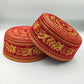 Muslim Prayer Hats Red Cotton Embroidery Kufi Cap Turban Indian Style for Men Saudi Arabia Islamic Clothing Jewish Islamism Scar