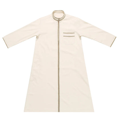 Eid Abaya Muslim Kids Embroidered Dress Arabia Children Kaftan Jubba Thobe Islamic Boys Long Sleeve Robe Middle East Clothing