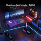 EM1400×700mm Model S3 High-End Home Gaming Desk, Steel Frame Electric Lifting Desk Equipped with RGB Lighting