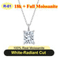 PureNew 1-5ct Classic Full Moissanite Necklace For Women S925 Silver Plated 18k Gold D Color VVS1 Women's Moissanite Chain Gift