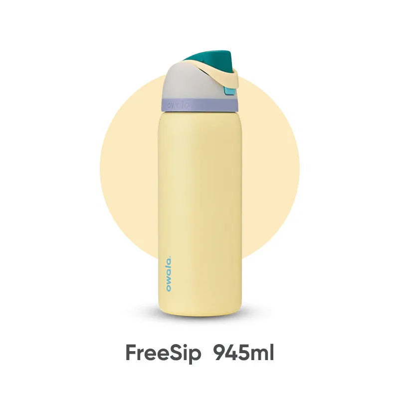 Owala Freesip insulated cup, straw, stainless steel insulated water cup, large capacity portable outdoor insulated kettle 32oz