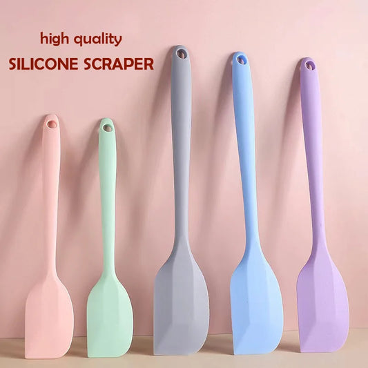 Silicone cream and butter spatula for baking and food preparation