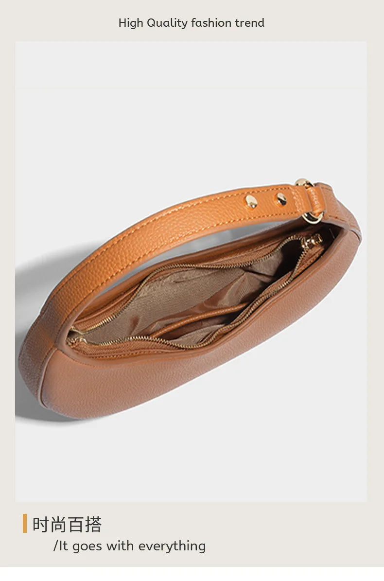 Fashion Women Shoulder Bags PU Leather Armpit Bags Luxury Brand Ladies Handbag Minimalist Female Underarm Bag Bolsas Totes