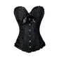 BurVogue Women Lace Up Sexy Floral  Boned Corset Overbust Body Shaper BustierLingerie Bodyshaper Top Corsets Top