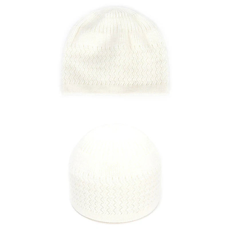 Winter Knitted Muslim Men Prayer Hats Unisex Beanies Cap Warm Islamic Ramadan Jewish Kippah Homme Hat Men's Wrap Head Caps