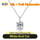 PureNew 1-5ct Classic Full Moissanite Necklace For Women S925 Silver Plated 18k Gold D Color VVS1 Women's Moissanite Chain Gift