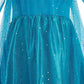 Halloween Elsa Dress for Girls Children Party Princess Costume Kids Disguise with Long Cloak Girl Snow Queen Carnival Clothes