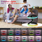 RGB LED Corner Floor Lamp with Remote, USB Powered  Inches Adjustable Height, Aluminum & Plastic Black Mood Lighting, Detachable