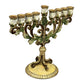 Artistic Metal Candle Holder for Hanukkah Menorah Candlestick Candelabrum Candle Stand for Christmas Party Wedding Home Decor