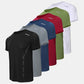 1/4 Pcs Men's Summer Fashion Printing Quick-drying Short-sleeved Youth Leisure Sports Fitness Breathable Top Middle-aged Loose T