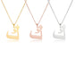 EUEAVAN Arabic Letter Pendant Necklace for Women Men Stainless Steel Arab Initial Alphabet Necklaces Lucky Amulet Muslim Jewelry