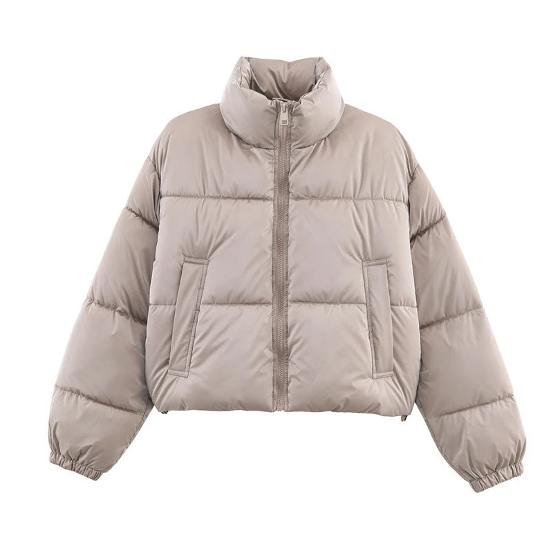 Women Hooded Thicken Warm Cotton Jacket Zipper Fashion Glossy Snow Winter Loose Female Coat Lace Up Casual Down Puffer Outwear