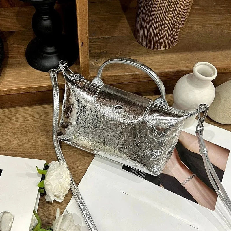 Women Mini Tote Bags Summer New Silver Purses and Handbags Lady Luxury Bag Female PU Shoulder Crossbody Bags Hobo Bolsa Feminina